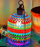 Axyaa Turkish Mosaic Sconce: Handmade Stained Glass Retro LED Hanging Light