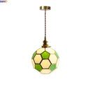 Axyaa Football Design Glass Shade LED Pendant Chandelier for Children's Bedroom