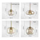 Axyaa Nordic Loft Glass Pendant Light for Kitchen Restaurant Industrial Decor