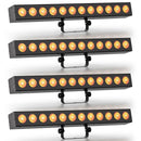 Axyaa 12LEDs Wall Washer Light 72W RGBWA+UV Stage Lighting Effect DMX Remote Control