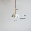 Axyaa Flower Ceramic Pendant Lights: France Style Home Decor LED Handing Lamp