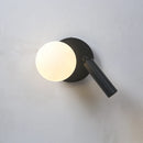 Axyaa Modern LED Glass Ball Wall Lamp Rotatable Sconces for Bedroom & Living Room