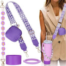 Axyaa 4Pcs Colorful Tumbler Accessories Set with Adjustable Strap & Handle Boot