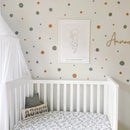 Axyaa Boho Polka Dots Kids Wall Stickers Removable Nursery Decals Bedroom Decor