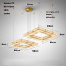 Axyaa Marble Series LED Chandelier Pendant Light - Alabaster Hanging Lamp