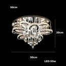 Axyaa Luxury Crystal Chandelier with Remote Control for Home and Hotel Decor