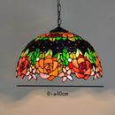 Axyaa Vintage Tiffany Glass Chandelier Restaurant Lantern