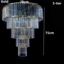 Axyaa Crystal Ice Bar Chandelier: Modern Wedding Stage Banquet Ceiling Pendant Lamp