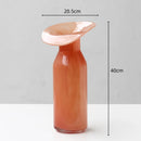 Wide-mouth Hydroponic Glass Vase by Axyaa - Colorful Flower Arrangement Terrarium Home Decor