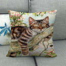 Axyaa Cat Garden Relax Pillowcase