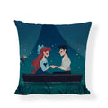 Axyaa Fairy Tale Violin Mermaid Pillowcase in Cartoon Style for Home Decor