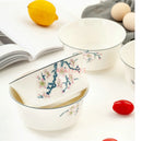 Axyaa 5-inch Bone Golden Bell Large Rice Bowl Noodle Bowl
