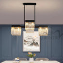 Axyaa Crystal Chandelier Stair Pendant Living Room Interior Lighting