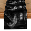 Axyaa Halloween Ghost House Table Runner - Indoor Outdoor Home Dining Decoration