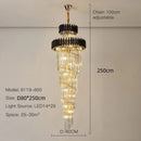 Axyaa Modern Crystal Chandelier for Villa Living Room Staircase Lighting