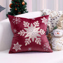 Axyaa Embroidered Snowflakes Christmas Cushion Cover