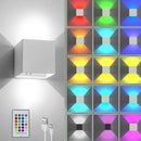 Axyaa LED Square Wall Lamp 6W - Remote-Controlled, USB Rechargeable