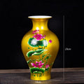 Axyaa Gold Ceramic Vase for Buddha, TV Cabinet & Entrance Decor, 37cm