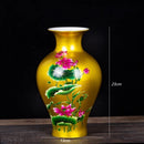 Axyaa Gold Ceramic Vase for Buddha, TV Cabinet & Entrance Decor, 37cm