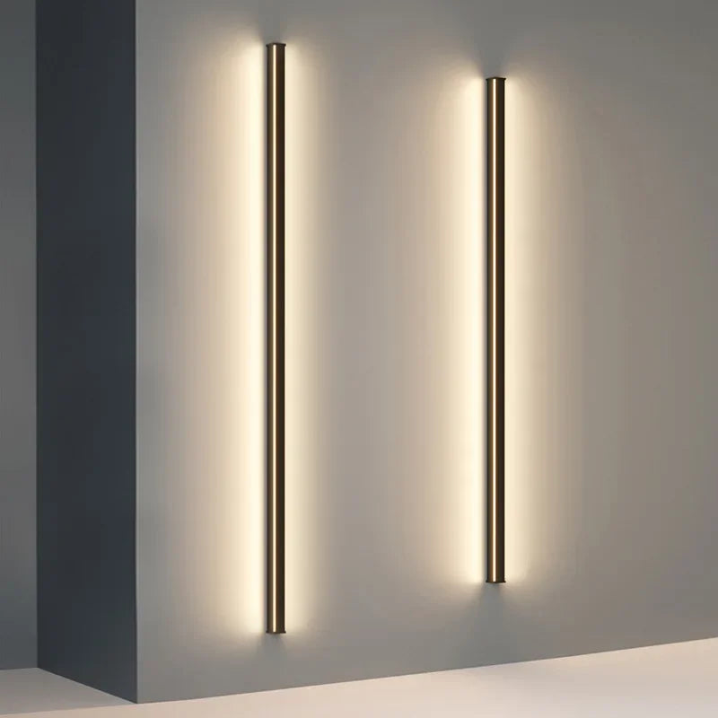 Axyaa Minimalist LED Wall Lamp 120-60cm Modern Line Strips Living Room Bedroom Sconce