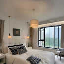 Axyaa Zen Linen Chandelier - Japanese Retro Chinese Style Lamp
