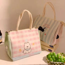 Axyaa Kawaii Cat Insulated Lunch Box Bag for Women Girls, Portable Bento Pouch