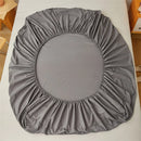 Axyaa Solid Color Cotton Fitted Bed Sheet for Single Double King Queen Bed