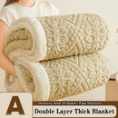 Axyaa Winter Sherpa Blanket: Double Layer Plush Fleece Quilt for Warmth & Comfort