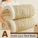 Axyaa Winter Sherpa Blanket: Double Layer Plush Fleece Quilt for Warmth & Comfort