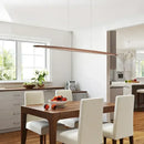 Axyaa Walnut Long Table Lamp: Modern Nordic Design, Zen Style LED Pendant Lights