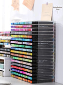 Axyaa Marker Caddy: Acrylic Desk Organizer for Office & School Supplies