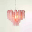 Axyaa Pink Glass Chandelier: Elegant Murano Pendant Lamp for Home Decor