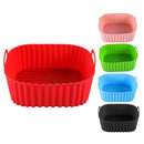 Axyaa Square Silicone Air Fryer Basket - High Temp Resistant, Reusable & Easy to Clean