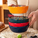 Axyaa Bohemian Ceramic Bowls - Versatile for Cereals, Soups, Pasta, and Salads
