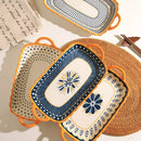 Axyaa Double-Ear Ceramic Fish Plate - Nordic Design, Japanese Style, Light Luxury Pasta Plate