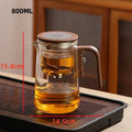 Axyaa Glass Teapot with Water Separation Inner Container & Magnetic Switch