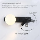 Axyaa Adjustable LED Reading Wall Lamp with Switch - Bedroom Bedside Lighting