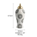 Axyaa Large Ceramic Vase for Flower Arrangement and Hydroponic Displays