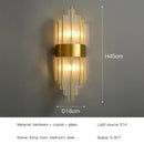 Axyaa Gold Crystal LED Wall Lamp for Luxury Home Decor