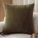 Axyaa French Medieval Style Black Border Green Cushion Cover for Home Sofa Decor