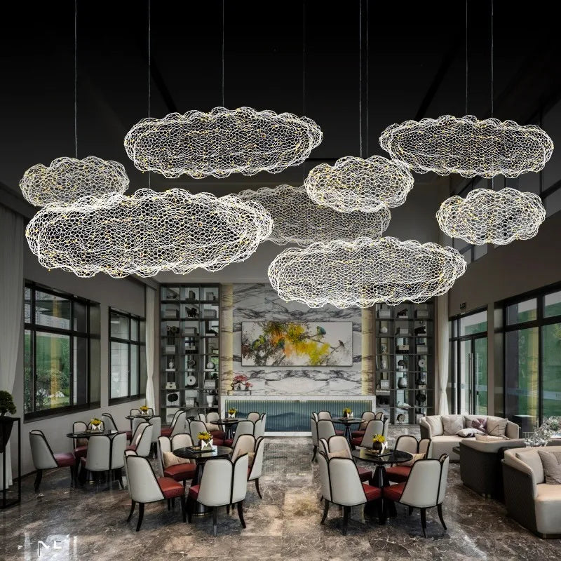 Axya Hollow Cloud Pendant Light - Danish Design for Bedroom and Staircase