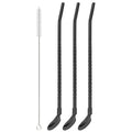 Axyaa Stainless Steel 2-in-1 Straw Spoon Set for Drinks & Coffee Cocktail Juice