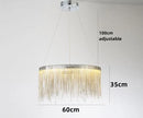 Axyaa Tassel Pendant Aluminum Chain Chandelier for Living Room Kitchen