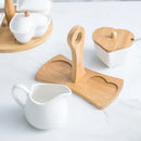 Axya White Ceramic Sugar & Milk Pot Set with Countertop Coffee Milk Cup