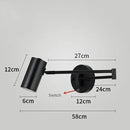 Axyaa Nordic Rocking Arm Telescopic LED Wall Lamp for Bedroom & Living Room