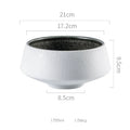 Axyaa High Foot Ceramic Soup Bowl Dessert Pasta Salad Snack Household Specialty Tableware
