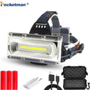 Axya Wide Range COB LED Headlamp: Rechargeable Waterproof Headlight for Outdoor Activities