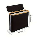 Axyaa Foldable Paper Basket Holder Laundry Bathroom Organizer Toy Storage Bin