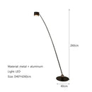 Axyaa Black Nordic Standing LED Floor Lamp for Home Decor & Bedroom
