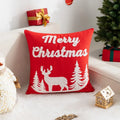 Axyaa Santa Claus Cartoon Embroidered Christmas Pillow Cover - Holiday Decor